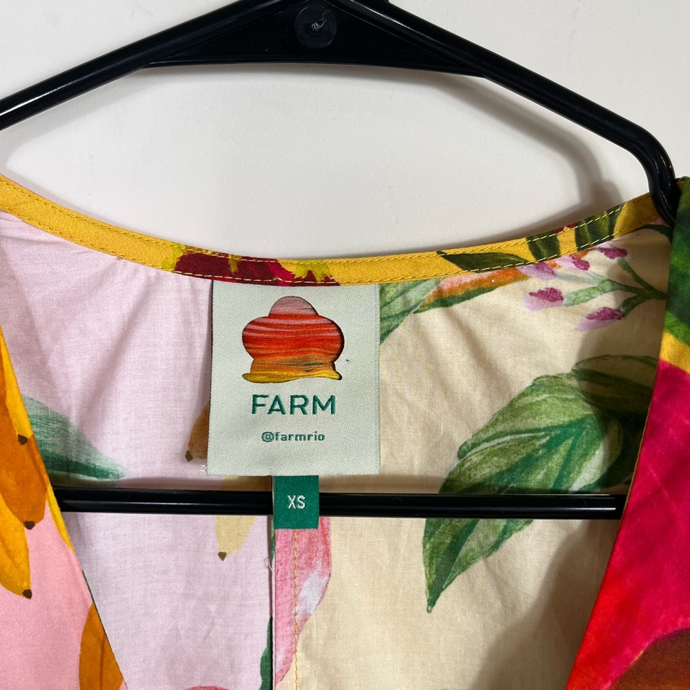 FARM Rio Pink & Yellow Tropical Mini Dress - Picture 8 of 12